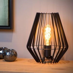Moderne tafellamp Reda, Zwart