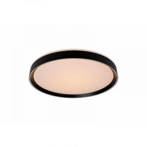 Zwarte plafonniere Nuria, acryl, 18w warm wit licht