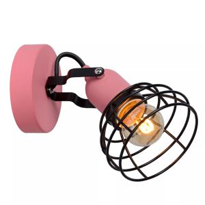 Roze wandspot Paulien, metaal