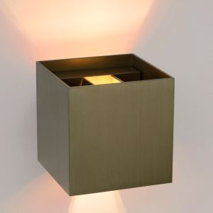 Bruine wandlamp Xio, aluminium