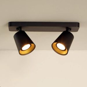 Zwarte plafondspot Turnon, aluminium