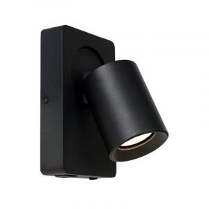 Zwarte wandspot Nigel, aluminium