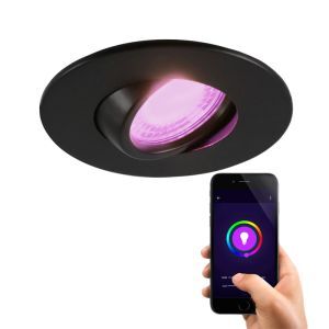 Aluminium smart inbouwspot zwart, Jill, IP44