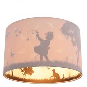 Roze meisjes kinderkamer plafondlamp Vlinders