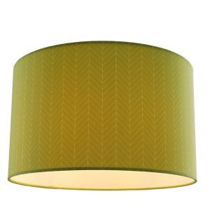 Olijfgroene plafondlamp met lijntjesmotief
