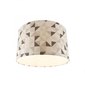 Ruitjesmotief plafondlamp grijs, tienerkamer
