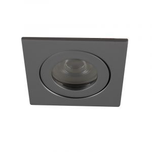 Zilver badkamer inbouwspotje Dorx, MR11, vierkant