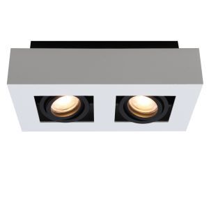 Witte opbouwspot Noraly, aluminium, modern