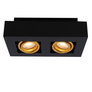 Zwarte opbouwspot Noraly, aluminium, modern