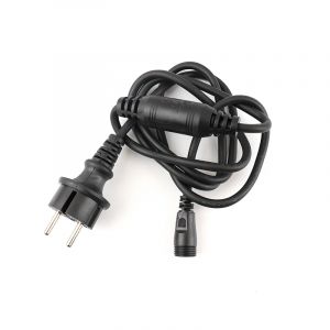 Zwart aansluitsnoer, 5 ampere, maximaal 600 Watt