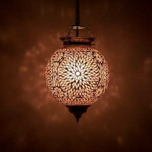 Paarse oosterse hanglamp mozaïek, Aziza