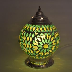 Groene oosterse tafellamp mozaïek, Sabri
