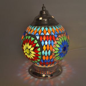 Veelkleurige oosterse tafellamp mozaïek, Sabri