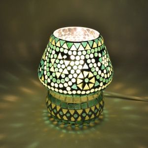 Groene oosterse tafellamp mozaïek, Rachel