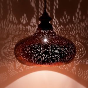 Koperen oosterse hanglamp filigrain, Zina