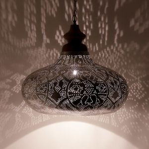 Zilveren oosterse hanglamp filigrain, Zina