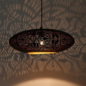 Zwarte oosterse hanglamp filigrain, Zina