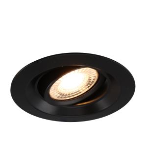 Ronde inbouwspot Tycho, zwart