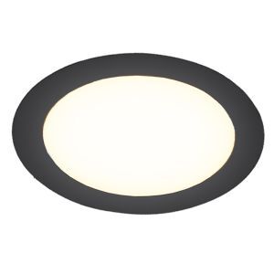 Zwarte downlight aluminium, Umbriel, 3W, 4000K LED, IP44