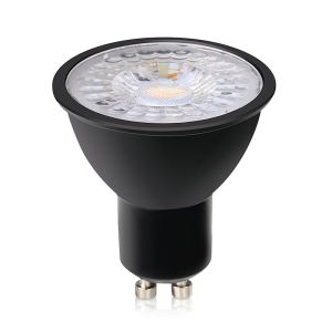 Dimbare GU10 LED lamp Antonie, zwart, 7W, 4000K