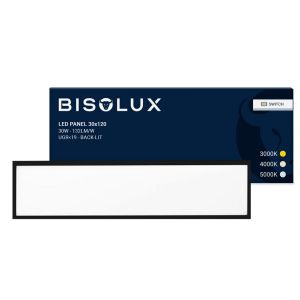 Zwart LED paneel 30x120 - 100 lm/W - UGR<19 - verstelbaar wit - back-lit