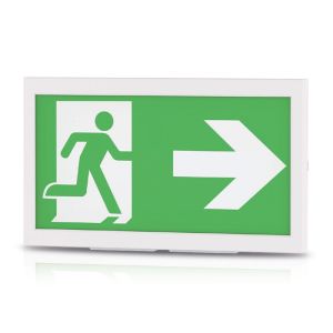 Muur inbouw/opbouw noodverlichting, 3W, 6000K LED, IP40