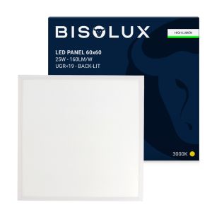 LED paneel 60x60 - 25W - 3000K - UGR<19 - back-lit