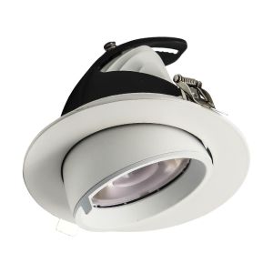 Witte banaanspot downlight aluminium, Anjuli, 33W, white switch LED