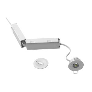 Witte noodverlichting inbouwspot, 1,2W, 6000K LED, 360° lens