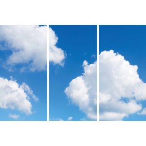 Fotoprint wolk - set van 3 acrylplaten met print, voor 120x60 cm LED panelen