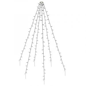 Vlaggenmast verlichting voor buiten, 192 leds, 6 strengen van 2m, zonder mast