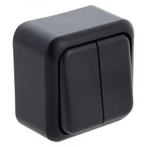 Q-Link opbouwschakelaar serie, zwart