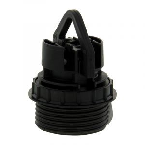 Schroefrand Fitting E27 met ring, Zwart