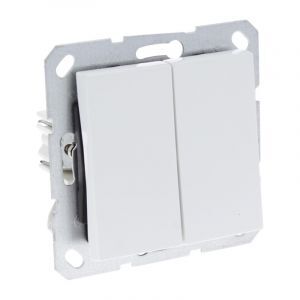 Q-Link S-Line Schakelaar Inbouw Wissel/Wissel, Polarwit