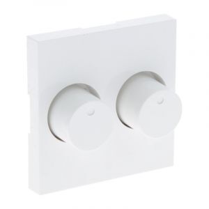 Q-Link S-Line Centraalplaat met Knop Duodimmer, Polarwit