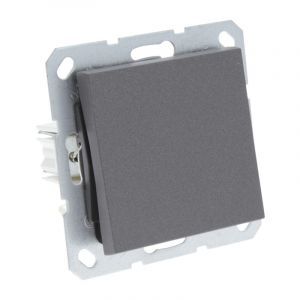 Q-Link S-Line Schakelaar Inbouw Kruis, Zwart/antraciet