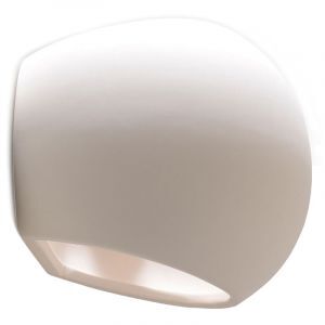 Moderne up down wandlamp Lisandra, wit, keramiek