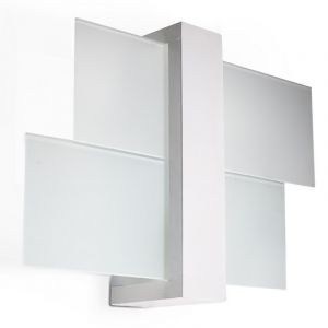 Moderne wandlamp Fouzia, wit, hout