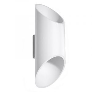 Moderne up down wandlamp Haidar, wit, aluminium