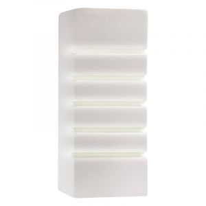 Moderne up down wandlamp Lysan, wit, keramiek