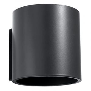 Moderne up down wandlamp Amely, antraciet, aluminium