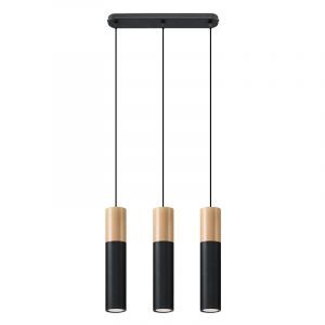 Zwarte hanglamp Francesca, aluminium, 3L