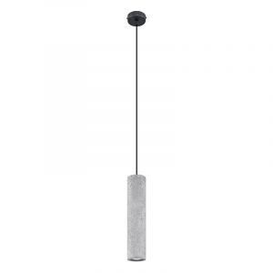 Landelijke hanglamp Feyza, grijs, beton