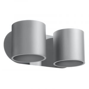 Grijze up down wandlamp Amely, aluminium