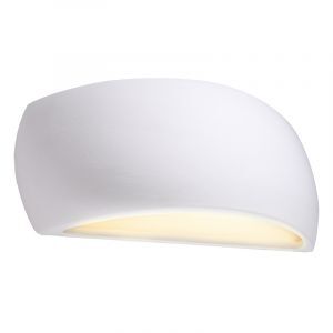 Moderne up down wandlamp Laurenz, wit, keramiek