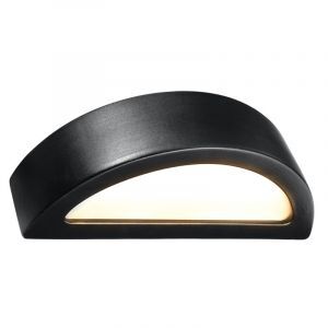 Moderne up down wandlamp Fadila, zwart, keramiek