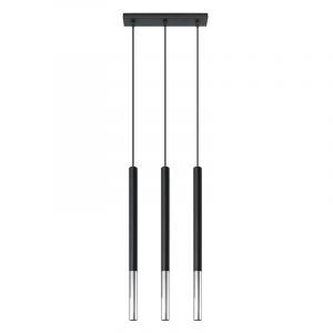 Moderne hanglamp Ilonca, chroom, aluminium, 3L