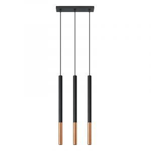 Moderne hanglamp Ilonca, koper, aluminium, 3L
