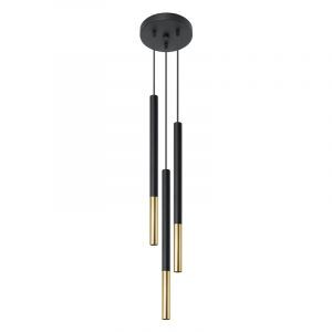 Moderne hanglamp Ilonca, goud, aluminium, 3L