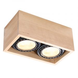 Landelijke opbouwspot Alfons, bruin, hout